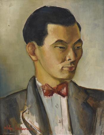 Portrait du peintre Takanari Oguis by 
																	Clea Badaro