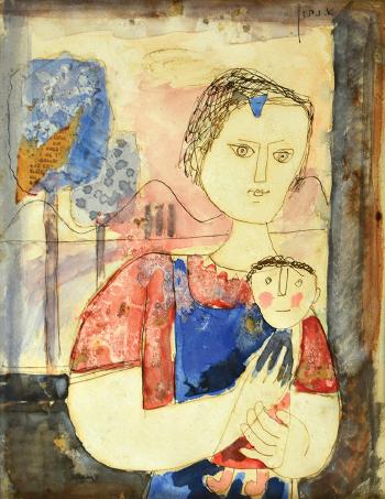 Mother and daughter by 
																	Avraham Naton