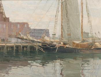 Gloucester Harbor (Grey Day) by 
																			Frederick John Mulhaupt
