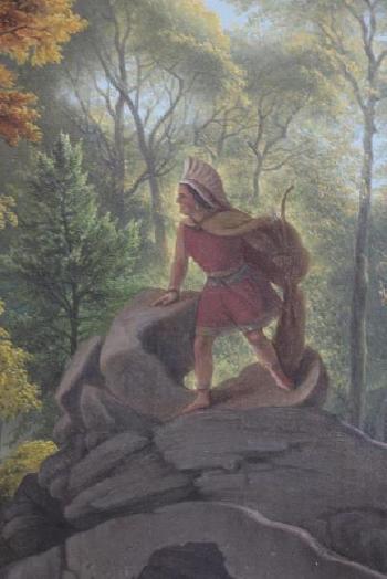 Native American in landscape by 
																			Martin Andreas Reissner
