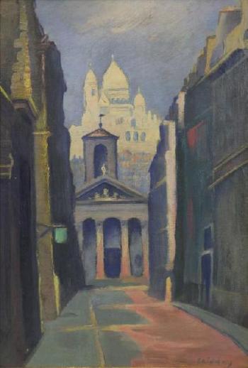 Rue Laffitte Avec Notre Dame by 
																			Dezso Czigany