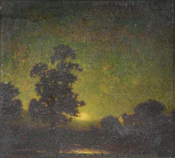Moonrise; Man with a gun by 
																			Benjamin Eggleston