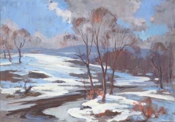 Winter landscape by 
																			Harry Russell Ballinger