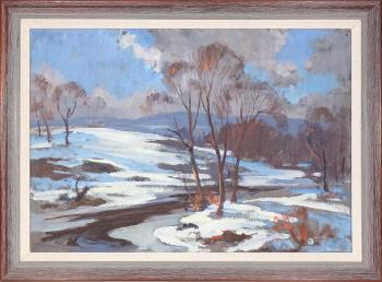 Winter landscape by 
																			Harry Russell Ballinger