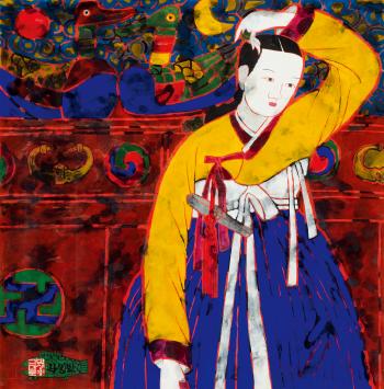 Woman and Folklore by 
																	 Park Saeng-kwang