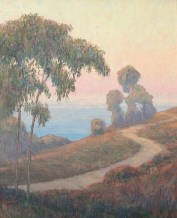 Eucalyptus landscape overlooking the ocean by 
																			William Ballantine Dorsey