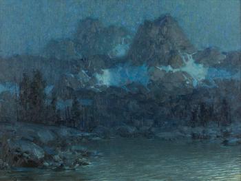 Solitude, Eastern Sierra nocturnal, Lake Mary and Crystal Crag by 
																			Theodore Nikolai Lukits