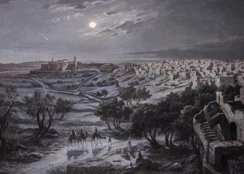 Moonlight over Bethlehem by 
																			Josef Langl