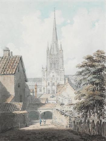 Norwich Cathedral by 
																	Edward Dayes
