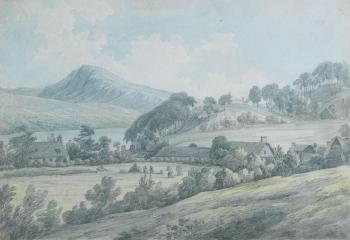 Aber Valley, North Wales; and A view of Bala, North Wales by 
																			John Webber