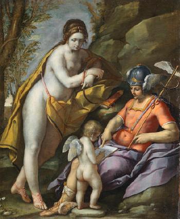 The Education of Cupid by 
																	Giovanni Battista Paggi