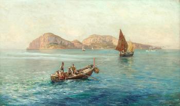Fishing boats off Capri by 
																	Bernard Hay