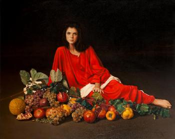 Girl with Fruits by 
																	Angelos Panayotou