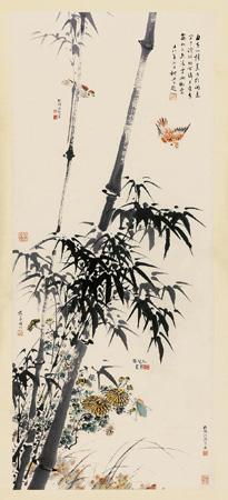Bamboo and Sparrow by 
																	 Xun Huisheng