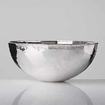 A Sterling Bowl, Executed In Stockholm 1990 by 
																			Fredrik Ingemansson