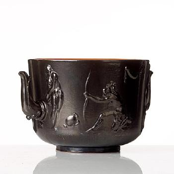 A Swedish Grace Glazed Ceramic Jar By Upsala-Ekeby by 
																			Einar Luterkort