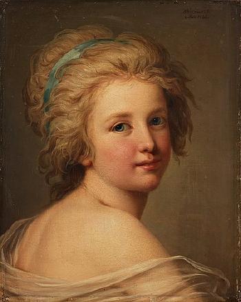 Portrait Of A Young Girl by 
																			Adolf Ulrik Wertmuller