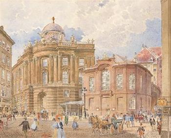 The old Burgtheater on St. Michael's square by 
																			Robert Raschka