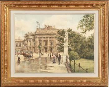 In front of the Burgtheater (Vienna) by 
																			Alice von Isbary