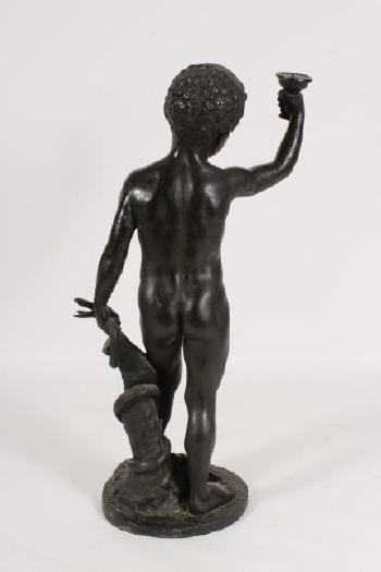 Standing figure of Heracles strangling a snake as a boy by 
																			Polygnotus G Vagis