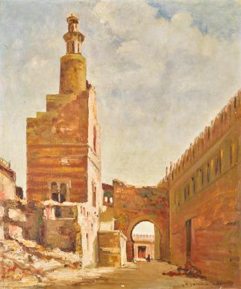 The Minaret Of Ibn Tulun Mosque by 
																	Georges Sabbagh