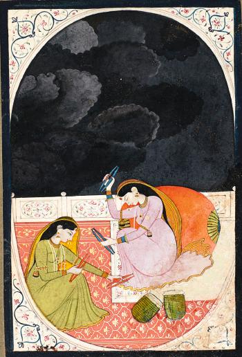 Two female musicians by 
																	 Kangra School
