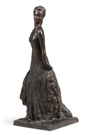 Elegant Lady in a Gown by 
																	Stepan Dmitrievich Erzia