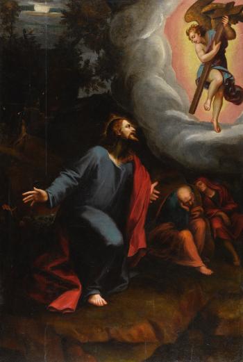 Christ in The Garden of Gethsemane by 
																	Juan Zarinena