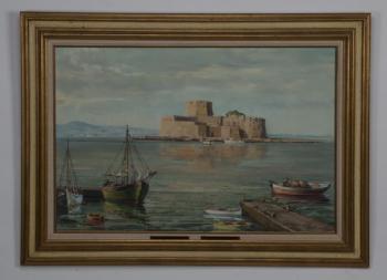 Bay of Nafplio and Bourtzi Castle by 
																			Antonis Karafyllakis