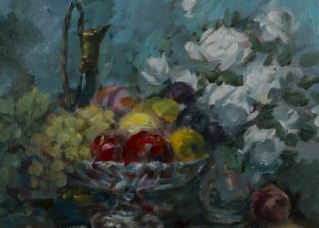 Still life of a bowl of fruit by 
																			Antonis Karafyllakis