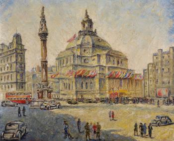Central Hall in UNO Flag Decorations by 
																			Hermann Israel Fechenbach