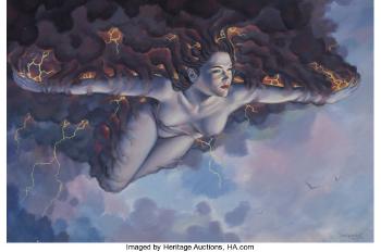 Nude in the sky by 
																			Dorian Cleavenger