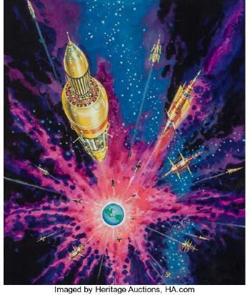 The great explosion, paperback cover by 
																			Ed Emshwiller