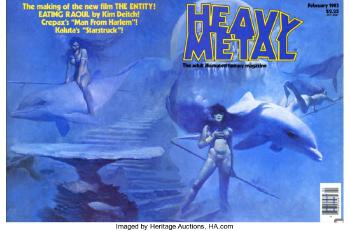 Under the sea, heavy metal magazine cover by 
																			 Sanjulian