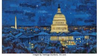 Washington at night by 
																			Dean Ellis