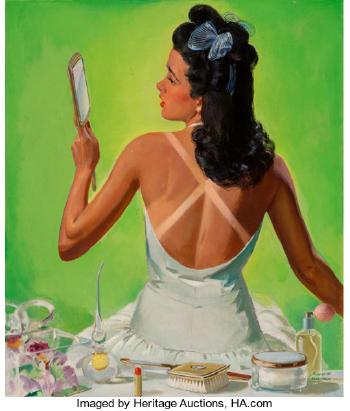 Tan lines,  the saturday evening post cover by 
																			Albert W Hampson