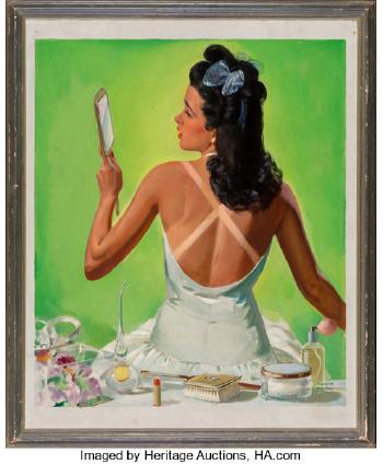 Tan lines,  the saturday evening post cover by 
																			Albert W Hampson