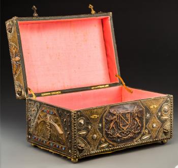 Repoussé Copper Table Box Attributed To Alfred Daguet by 
																			Alfred Daguet