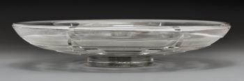 Jean Luce Glass Plate And Leerdam Clear Glass Lidded Vase by 
																			Jean Luce