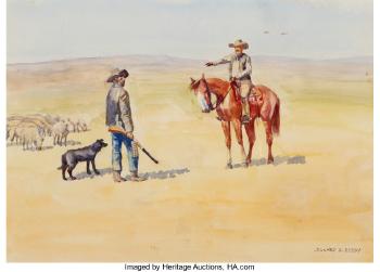 Cattleman and Sheepherder by 
																			Leonard Howard Reedy