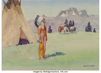 Blackfoot Chief by 
																			Leonard Howard Reedy