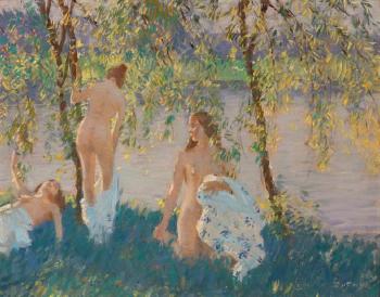 Bathers in sunlight by 
																	Edward Dufner
