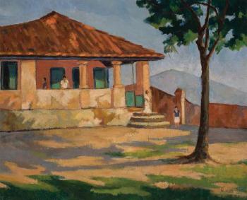 House with Covered Porch by 
																	Milton Dacosta