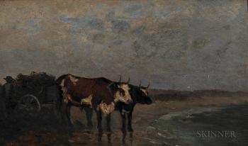 The Oxen Cart by 
																			Ann Sophia Towne Darrah