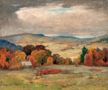 Cloud Shadows in October, Vermont by 
																			Jonas Joseph la Valley