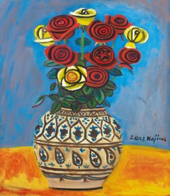 Roses in a Persian Vase by 
																	Zenzaburo Kojima