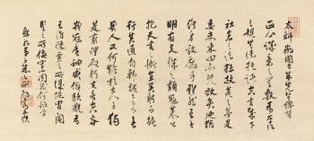 Running-cursive Script Calligraphy by 
																	 Zhu Zhiyu