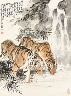 Two Tigers by 
																	 Han Shan