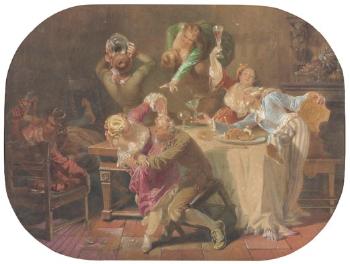 Merrymaking by 
																	Mihaly von Zichy