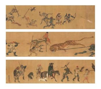 Zhong Kui's hunting procession by 
																	 Dai Jin